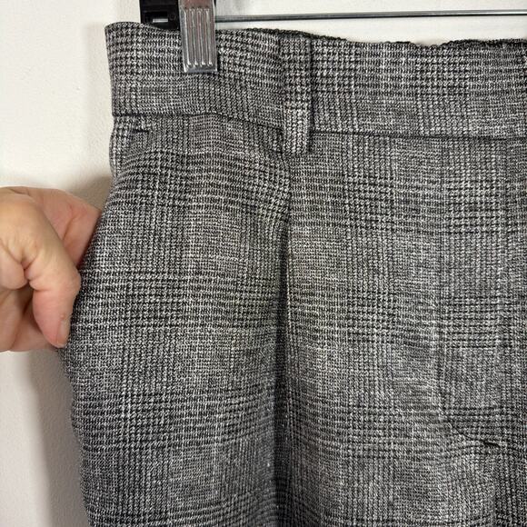 LOFT Ann Taylor Pants Women Large Pull On Black Silver Ankle Trouser Slacks - Picture 4 of 7